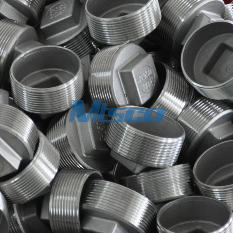 ASTM A351 304 316 Stainless Steel Square Plug Casting Pipe Fittings